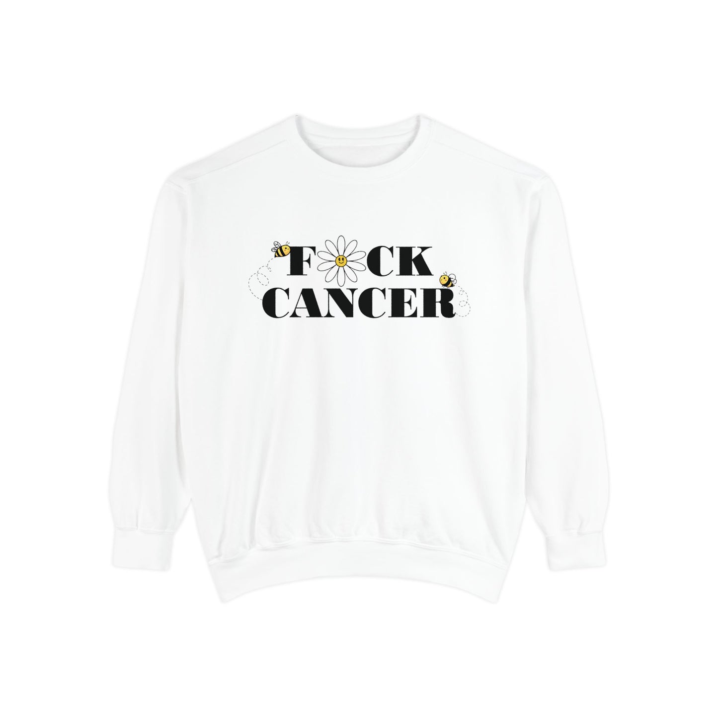 Cancer Awareness Sweatshirt - Unisex Garment-Dyed