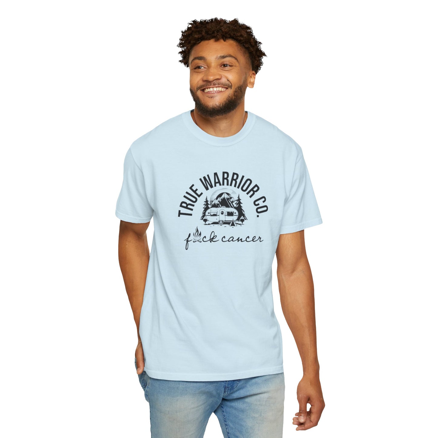 F*ck Cancer Camping Design Tee