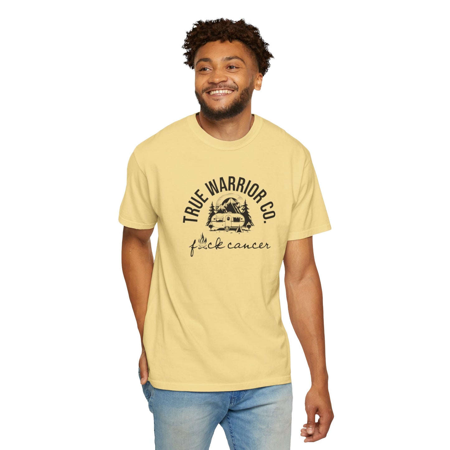 F*ck Cancer Camping Design Tee