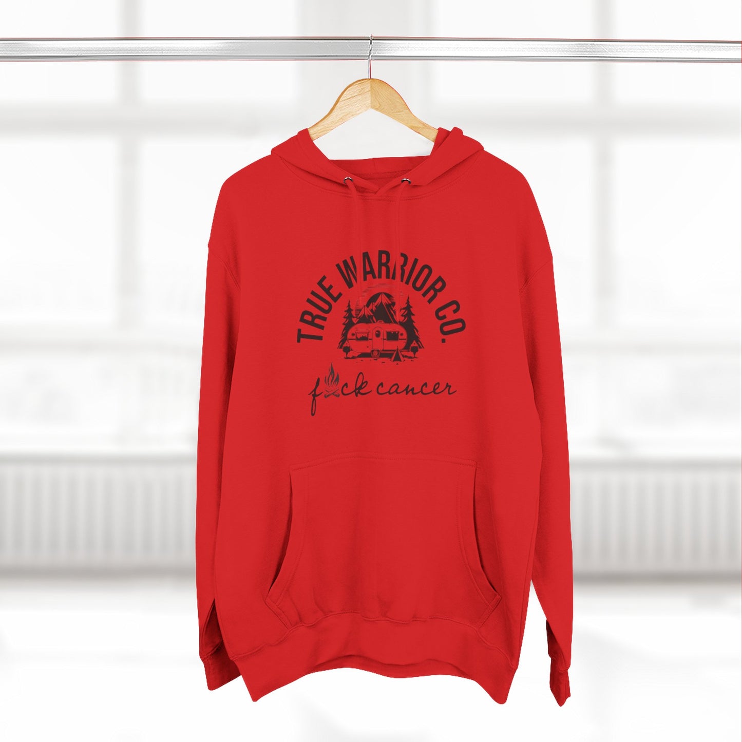 Fleece Hoodie - Fuck Cancer Unisex Camping Design