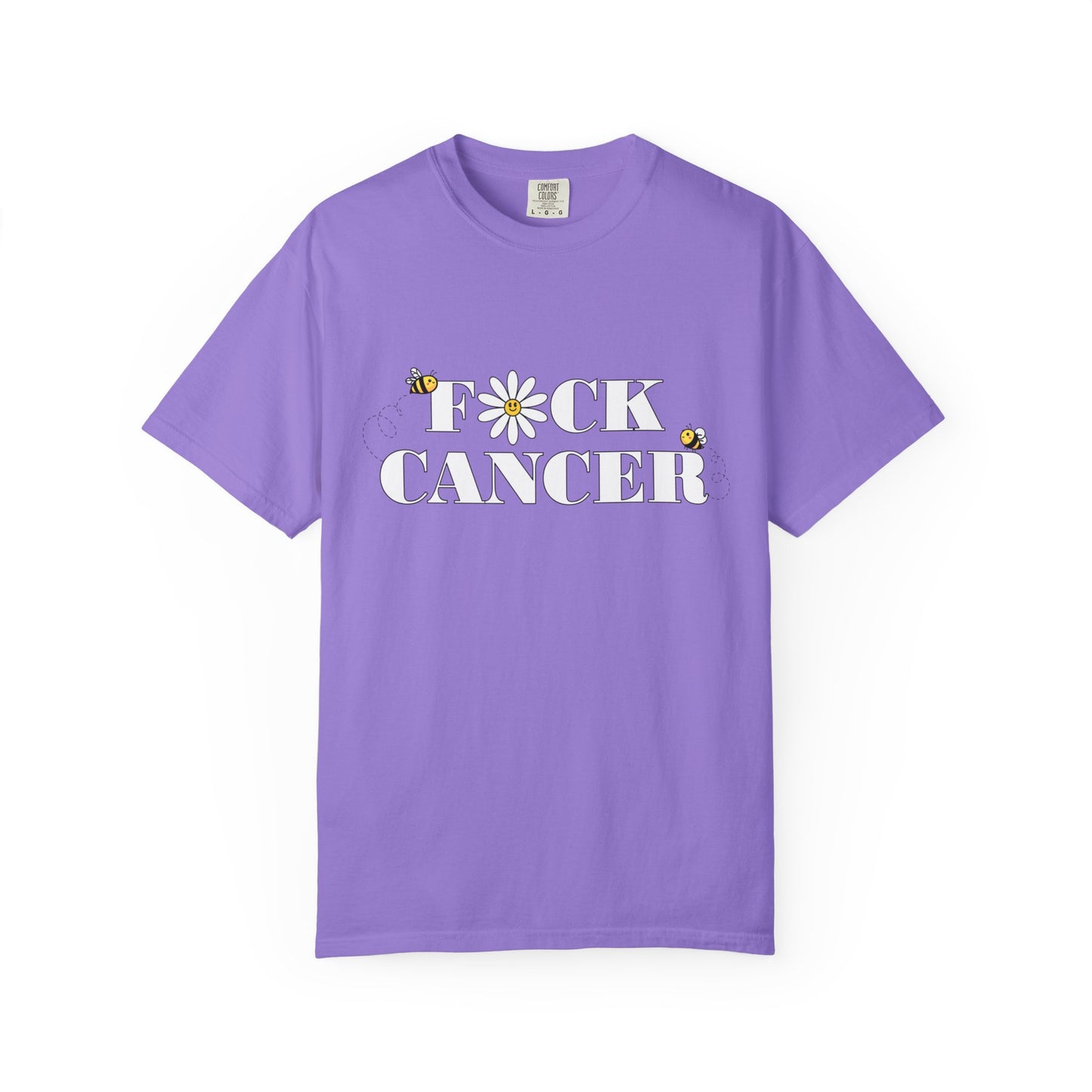 Cancer Awareness T-Shirt - Unisex Garment-Dyed Tee with 'F*ck Cancer' Design