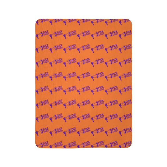 FUCK CANCER Fleece Sherpa Blanket