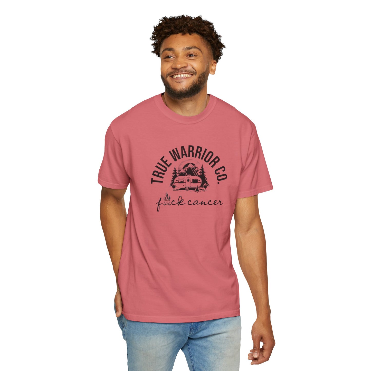 F*ck Cancer Camping Design Tee