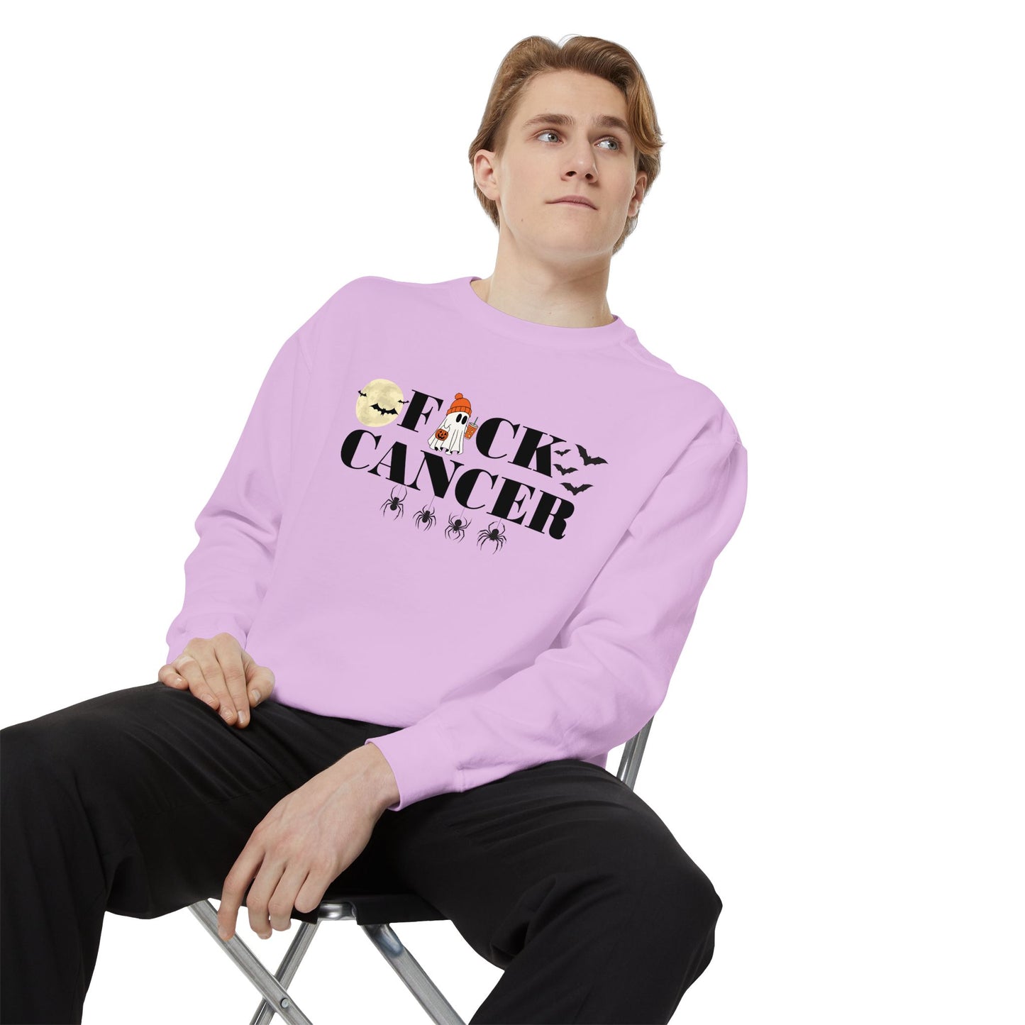 Spooky Season F*ck Cancer Awareness Sweatshirt