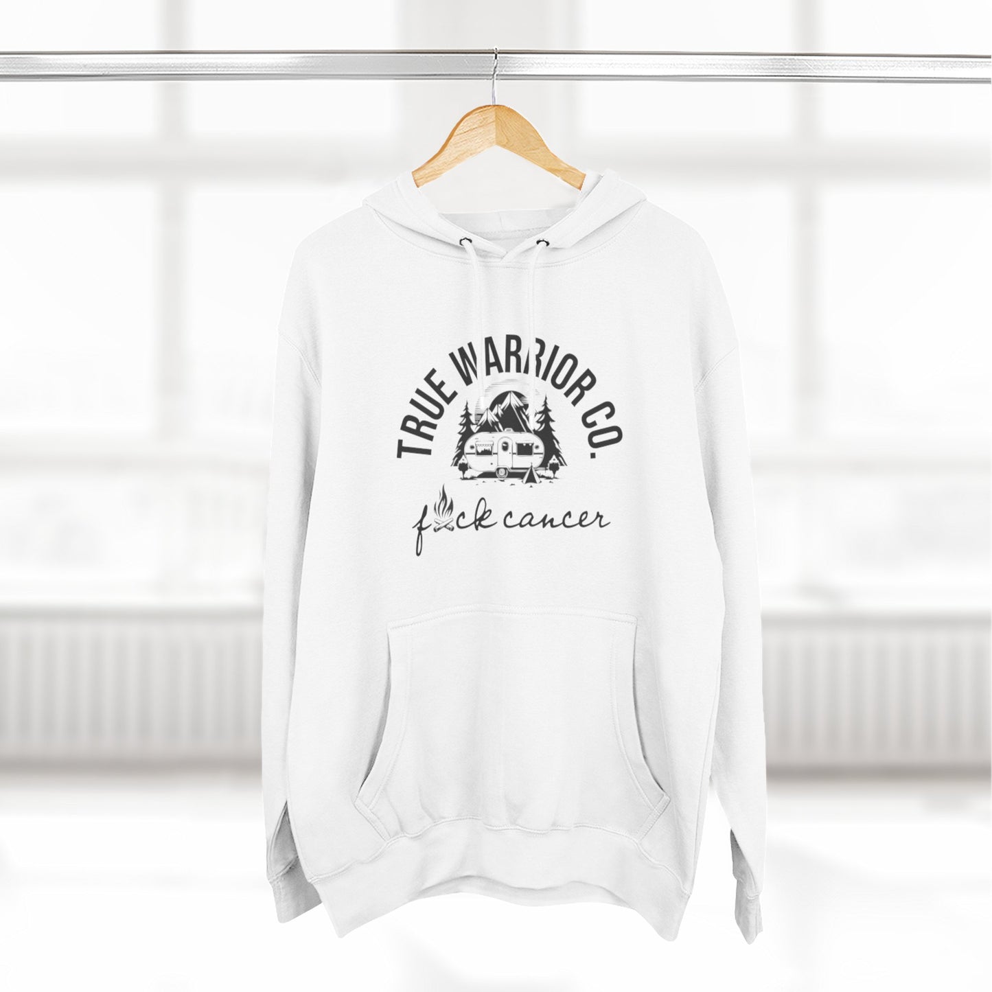 Fleece Hoodie - Fuck Cancer Unisex Camping Design