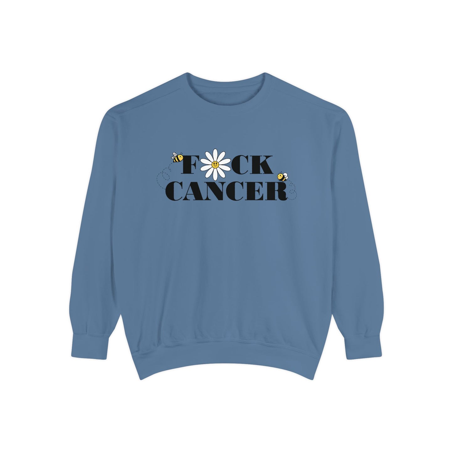 Cancer Awareness Sweatshirt - Unisex Garment-Dyed