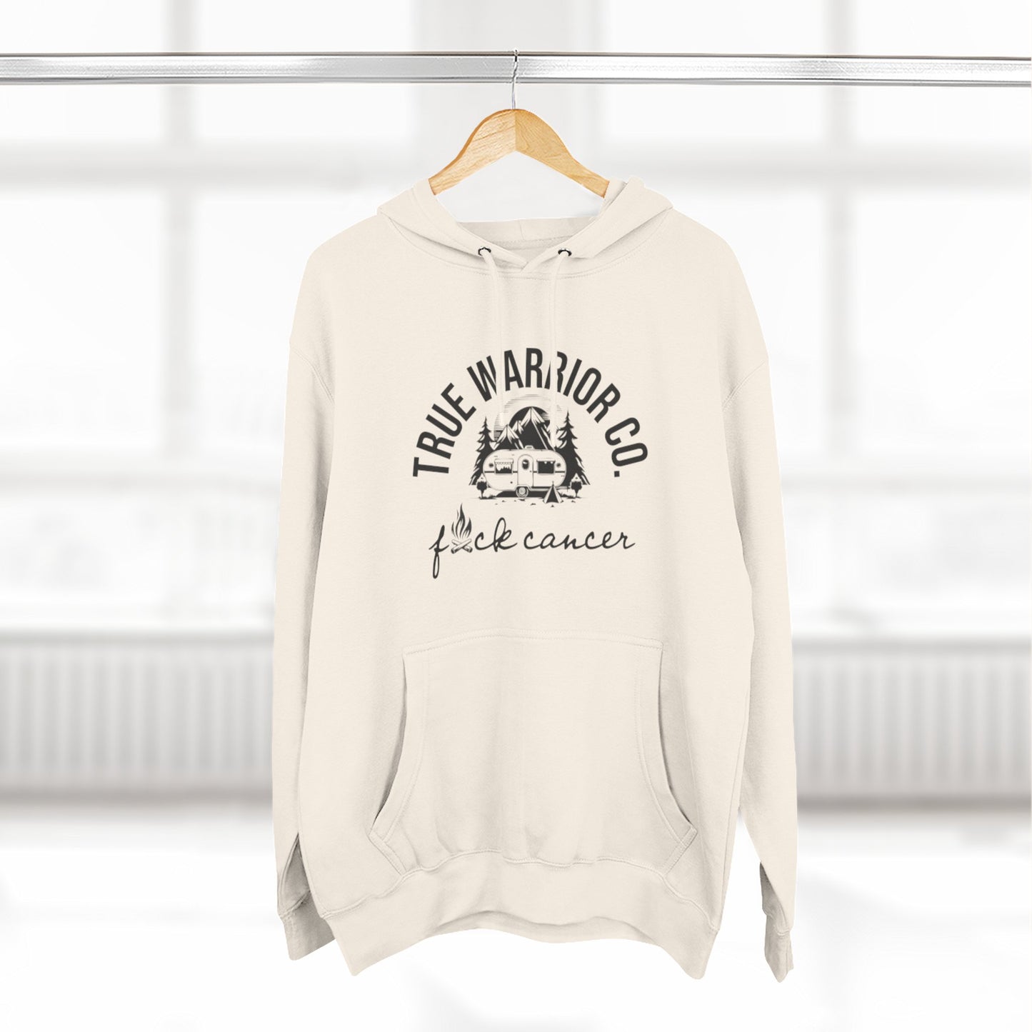 Fleece Hoodie - Fuck Cancer Unisex Camping Design