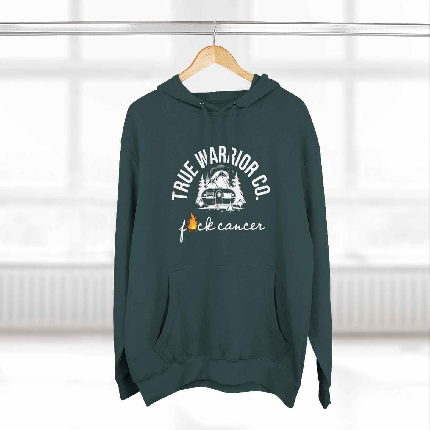 Fleece Hoodie - Fuck Cancer Unisex Camping Design