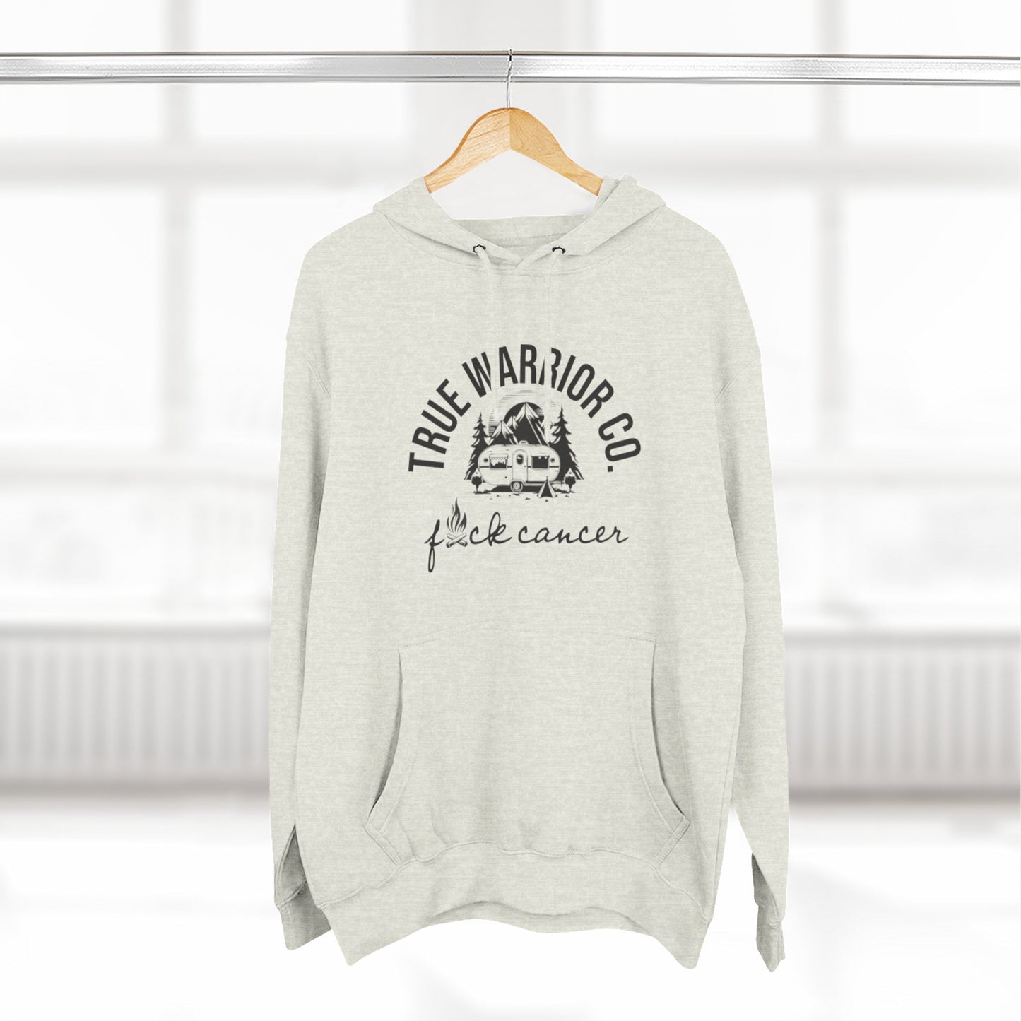 Fleece Hoodie - Fuck Cancer Unisex Camping Design