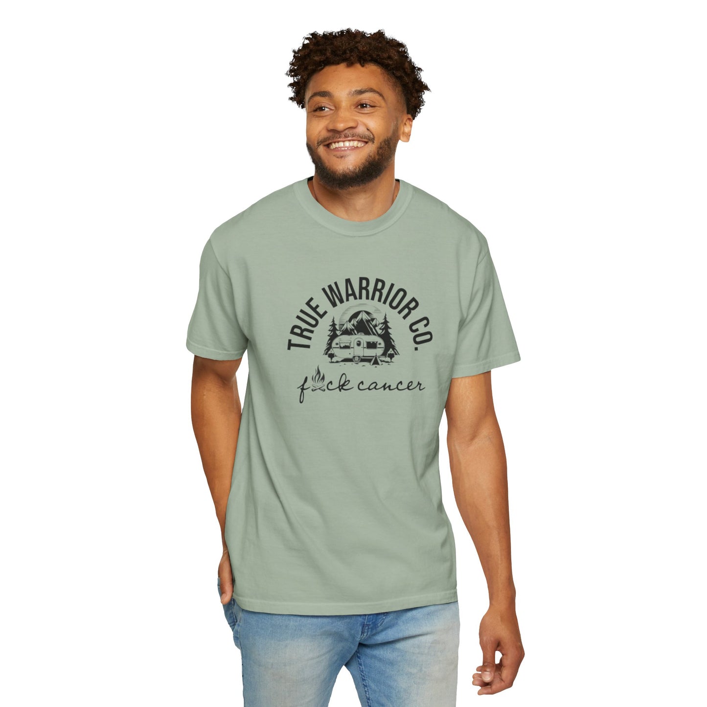F*ck Cancer Camping Design Tee