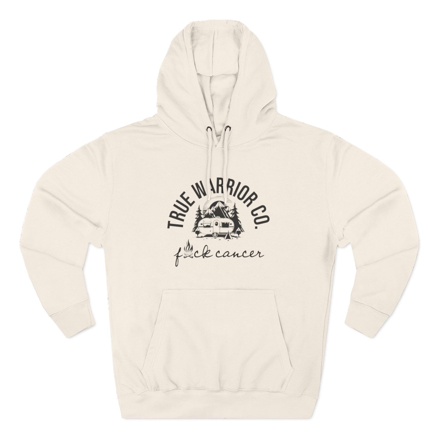 Fleece Hoodie - Fuck Cancer Unisex Camping Design