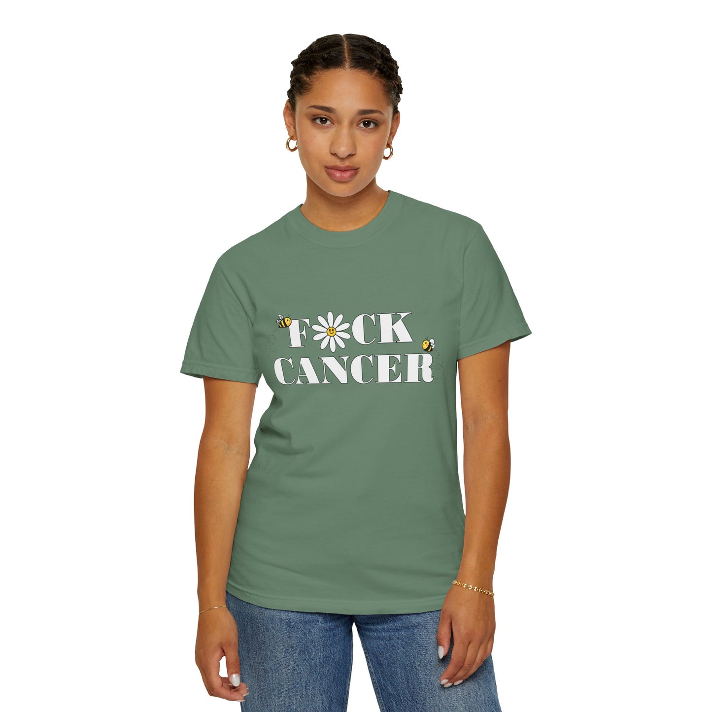 Cancer Awareness T-Shirt - Unisex Garment-Dyed Tee with 'F*ck Cancer' Design