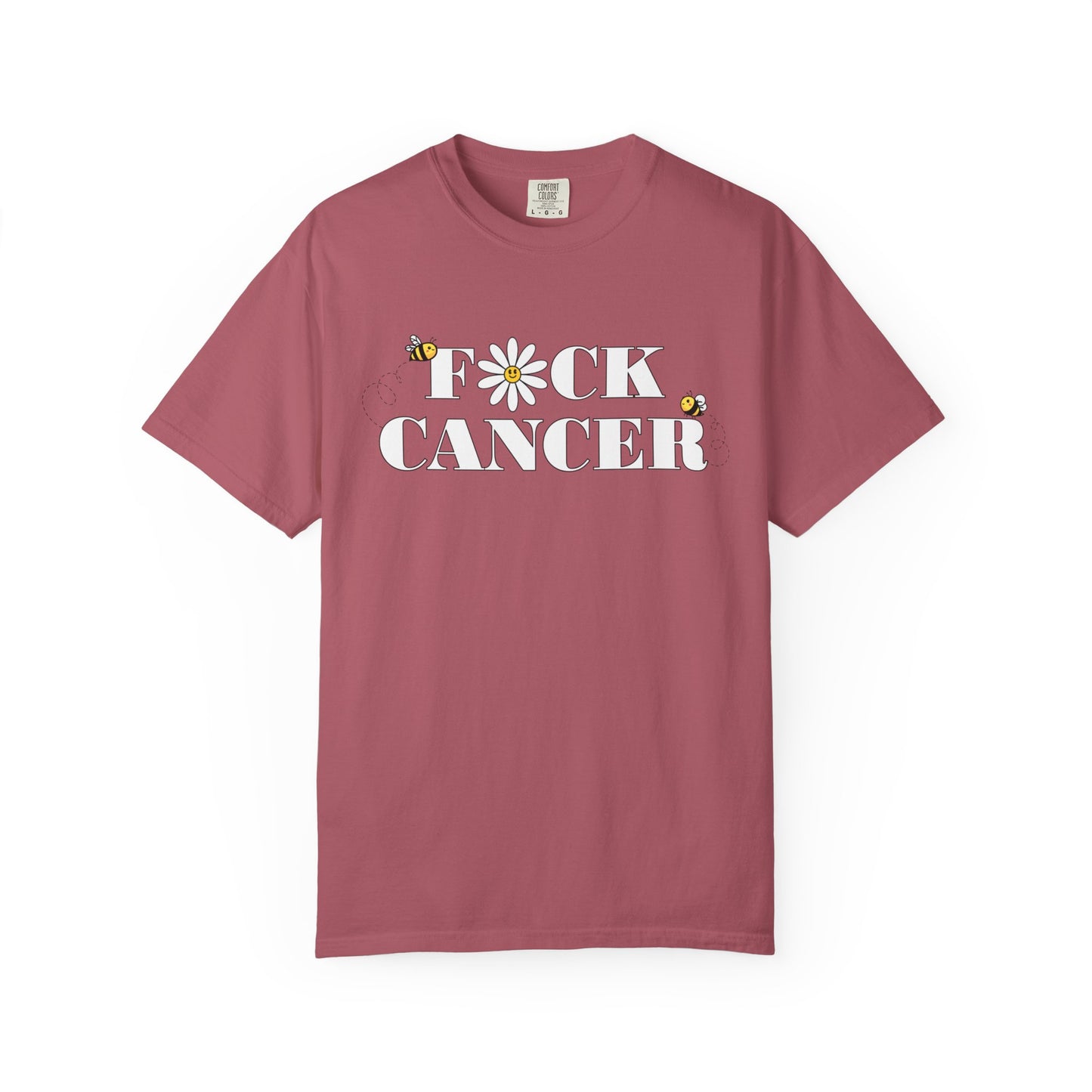 Cancer Awareness Tee w/ bee & flower design