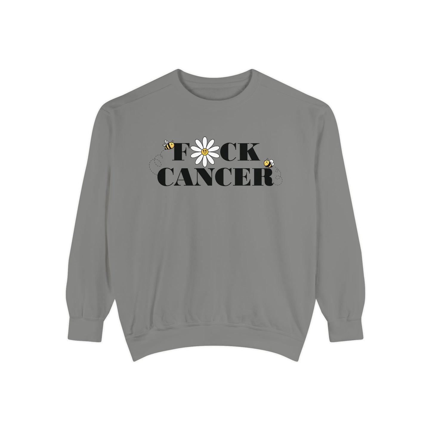 Cancer Awareness Sweatshirt - Unisex Garment-Dyed