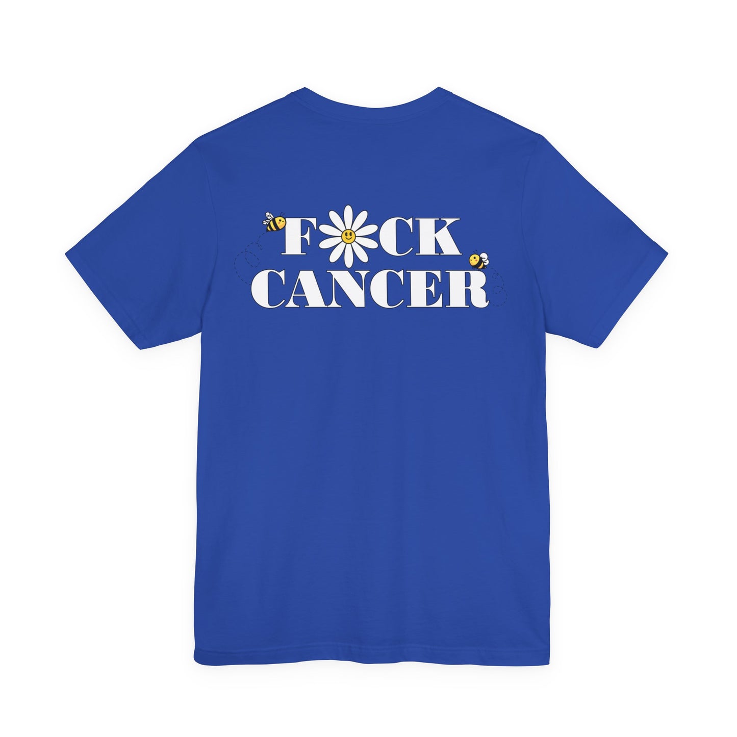 Cancer Awareness Tee with Front Logo and Flowers