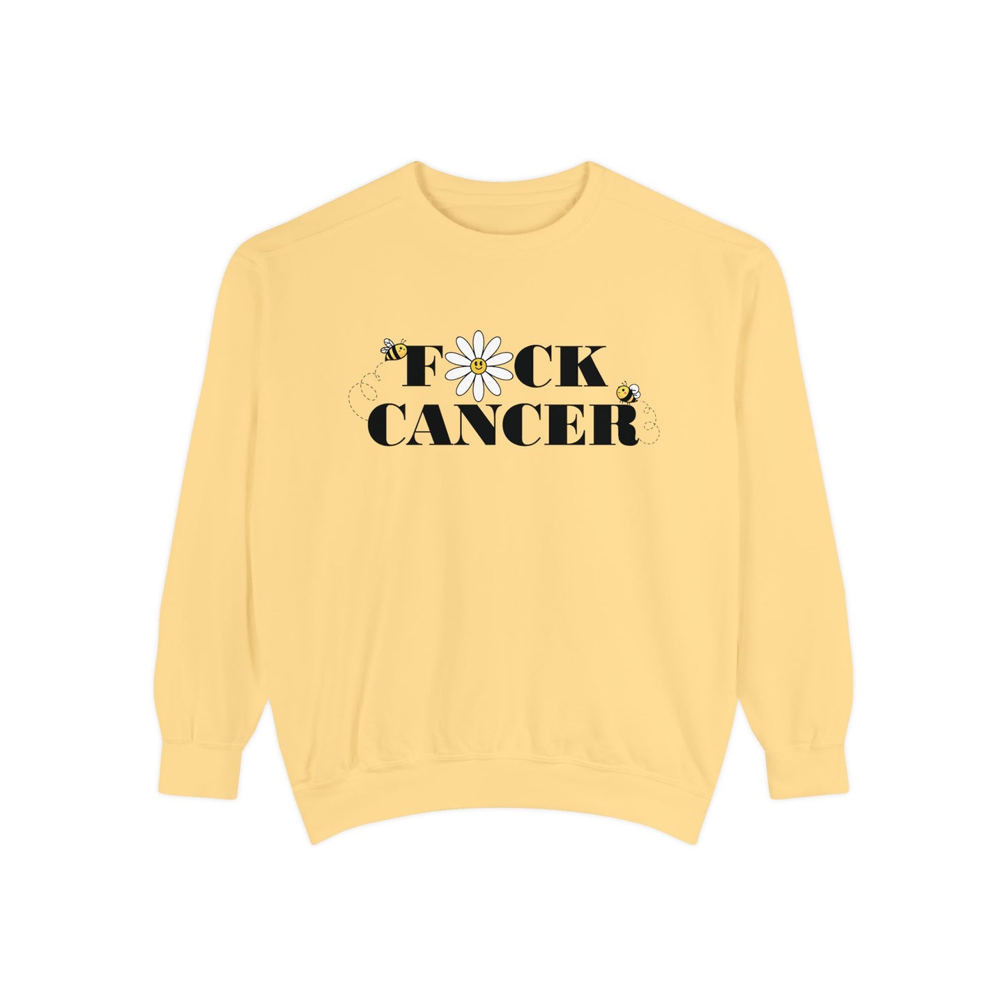 Cancer Awareness Sweatshirt - Unisex Garment-Dyed