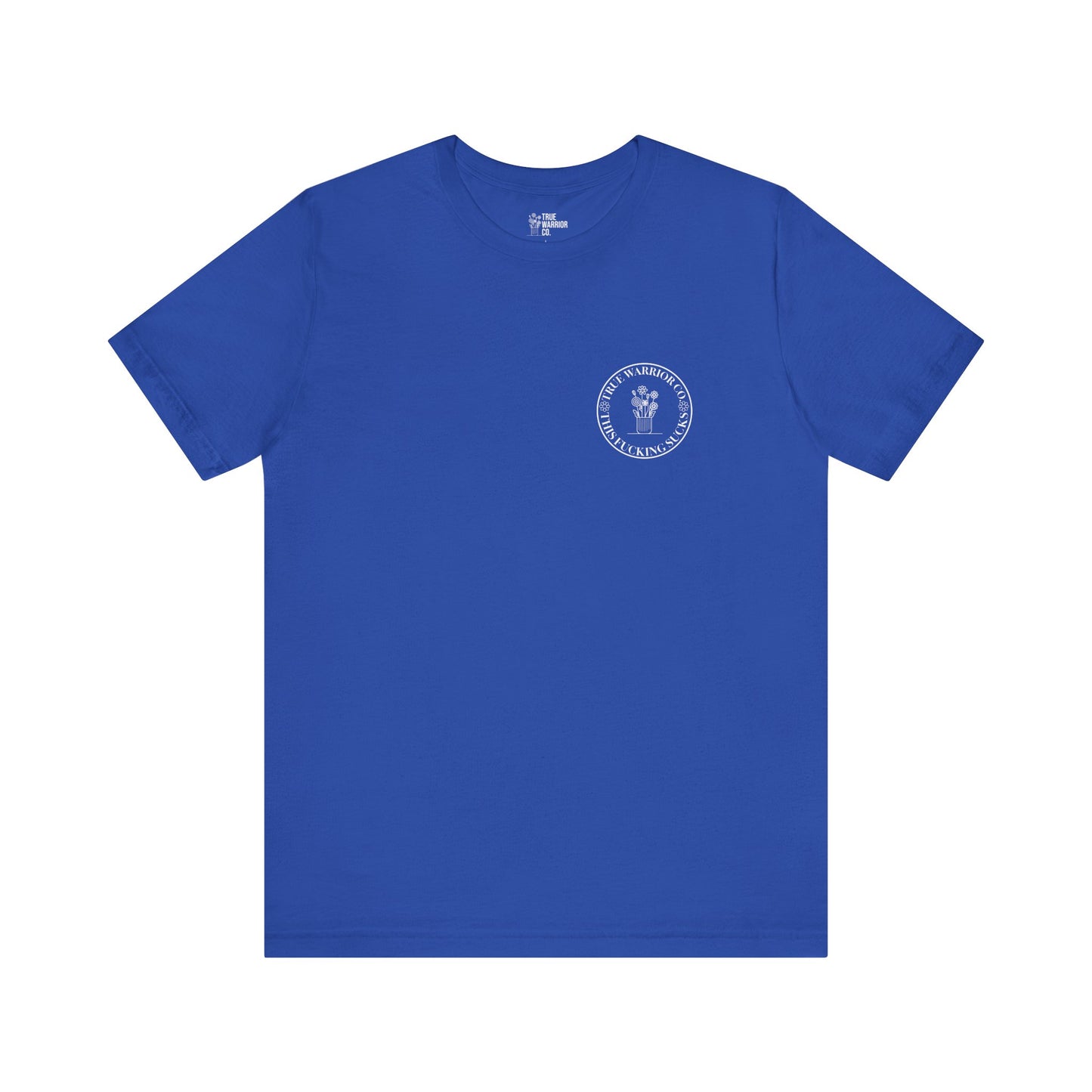 Cancer Awareness Tee with Front Logo and Flowers