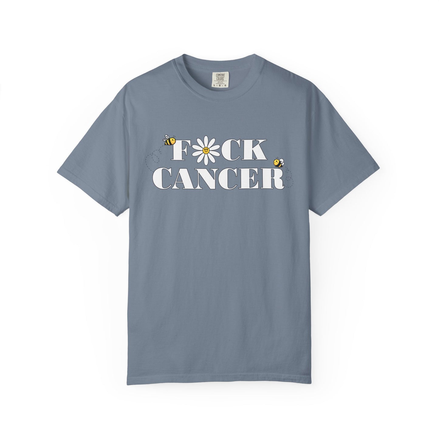 Cancer Awareness Tee w/ bee & flower design