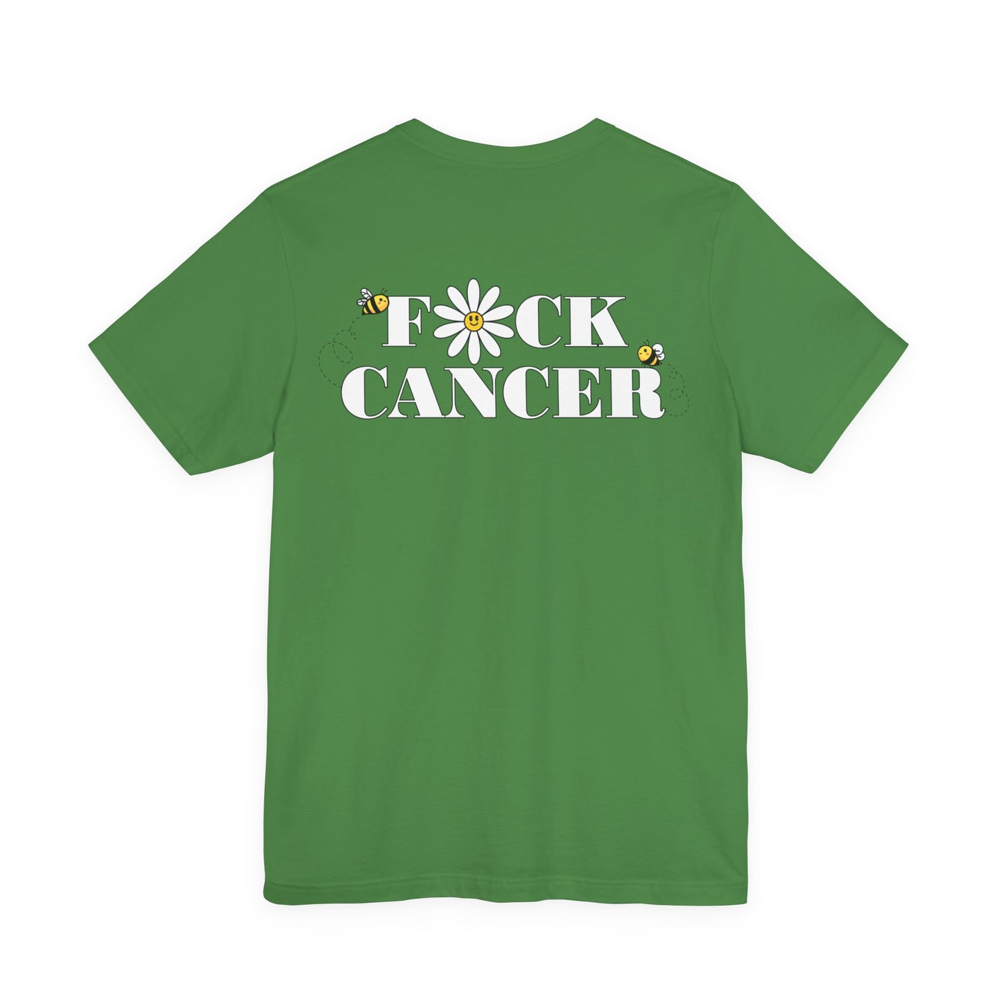 Cancer Awareness Tee with Front Logo and Flowers