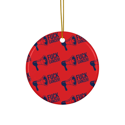 FUCK CANCER tree ornaments