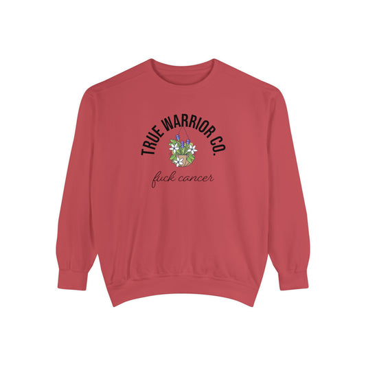 F*ck Cancer Sweartshirt w/ flower design