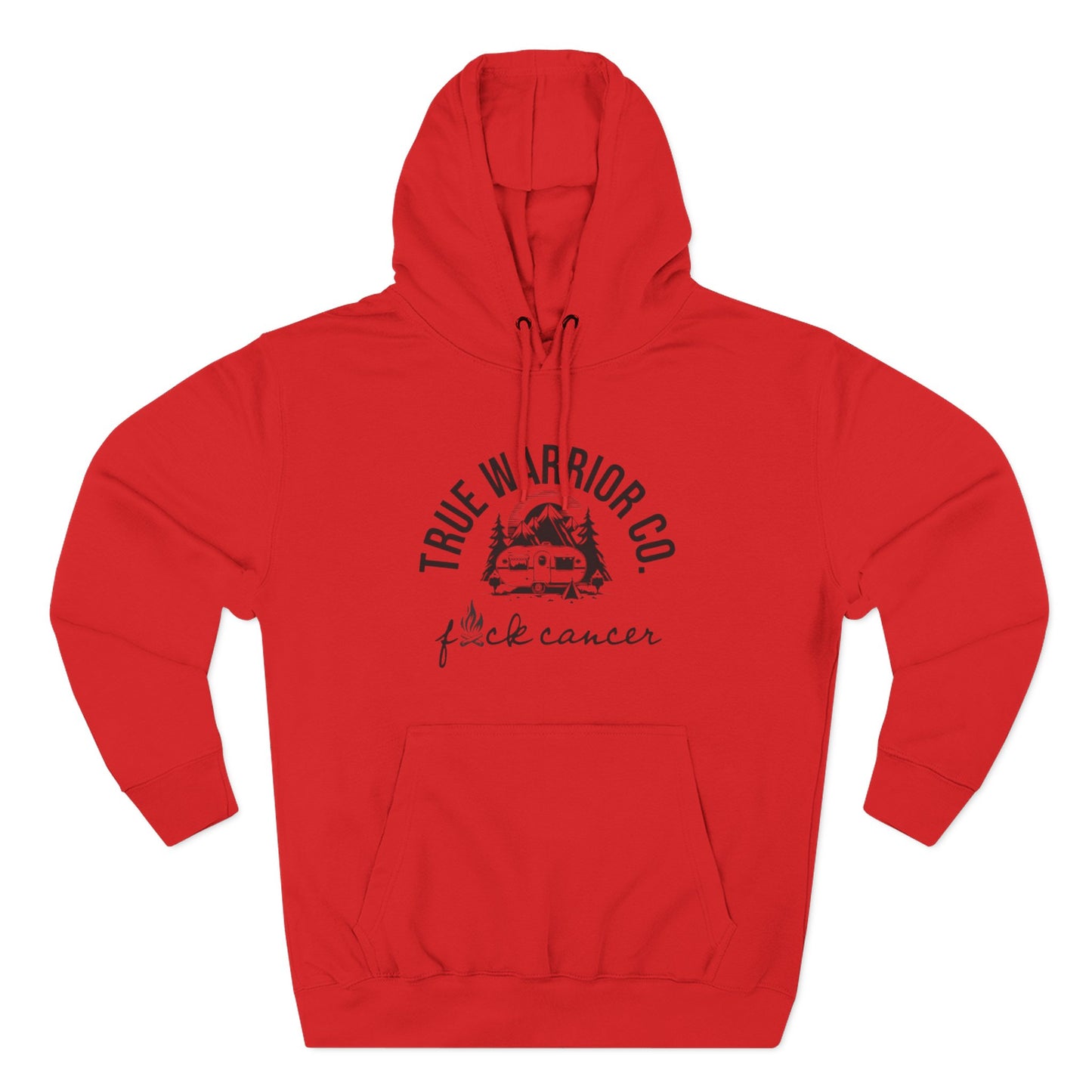 Fleece Hoodie - Fuck Cancer Unisex Camping Design