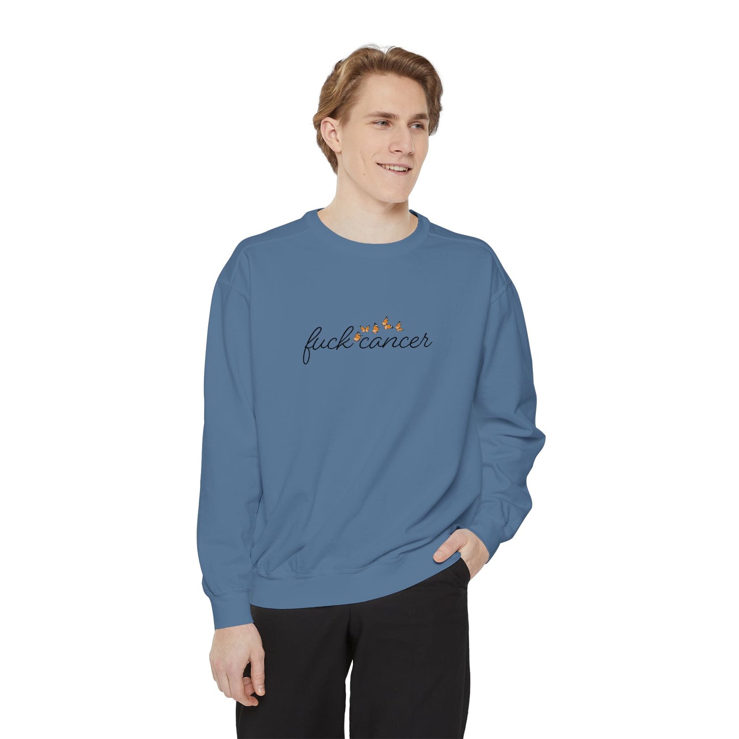 F*ck Cancer Sweatshirt w/ butterfly design