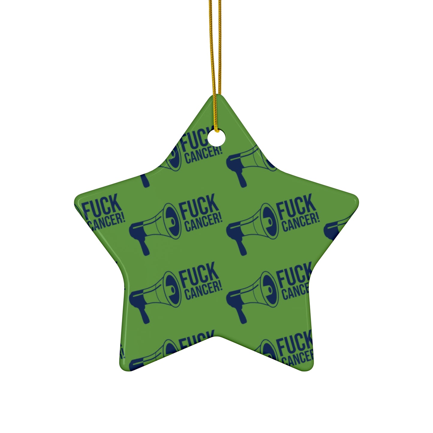 FUCK CANCER tree ornaments