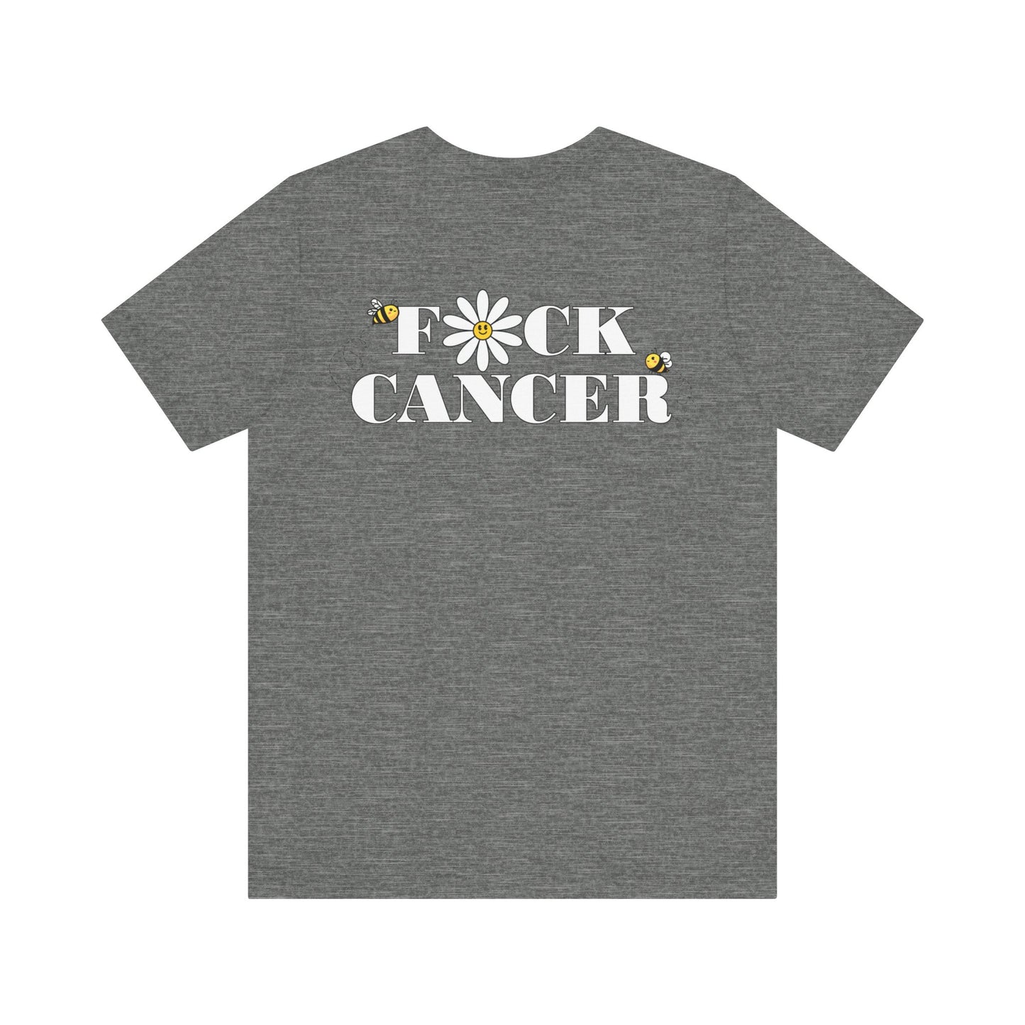 Cancer Awareness Tee with Front Logo and Flowers