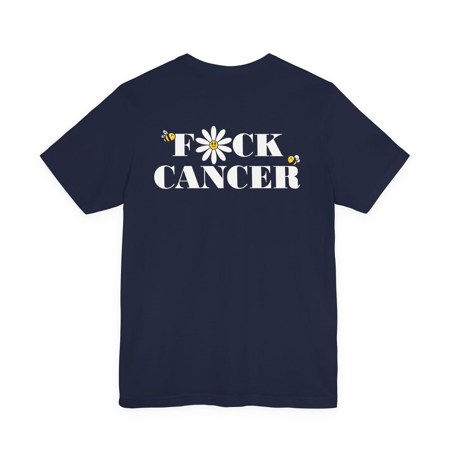 Cancer Awareness Tee with Front Logo and Flowers