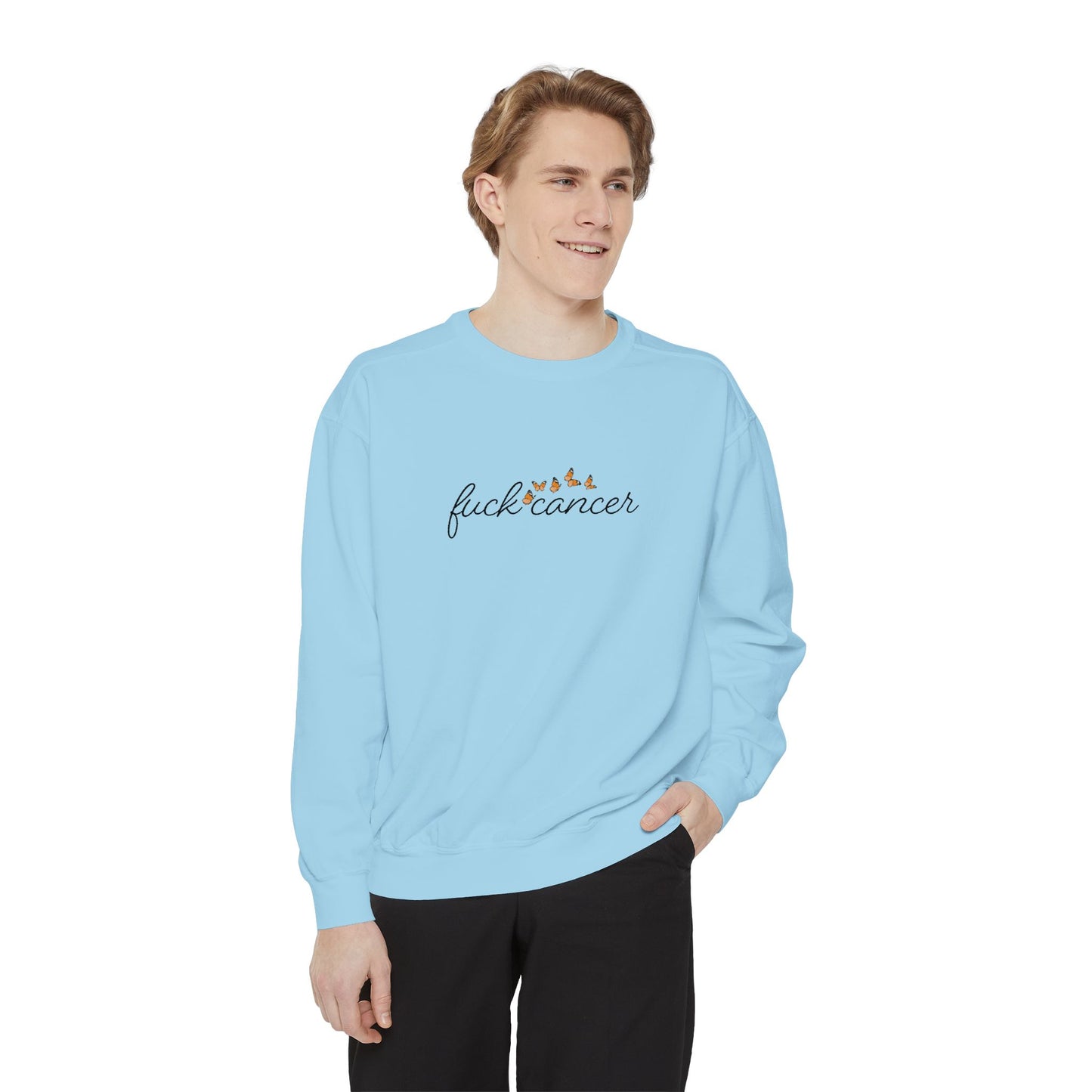 F*ck Cancer Sweatshirt w/ butterfly design