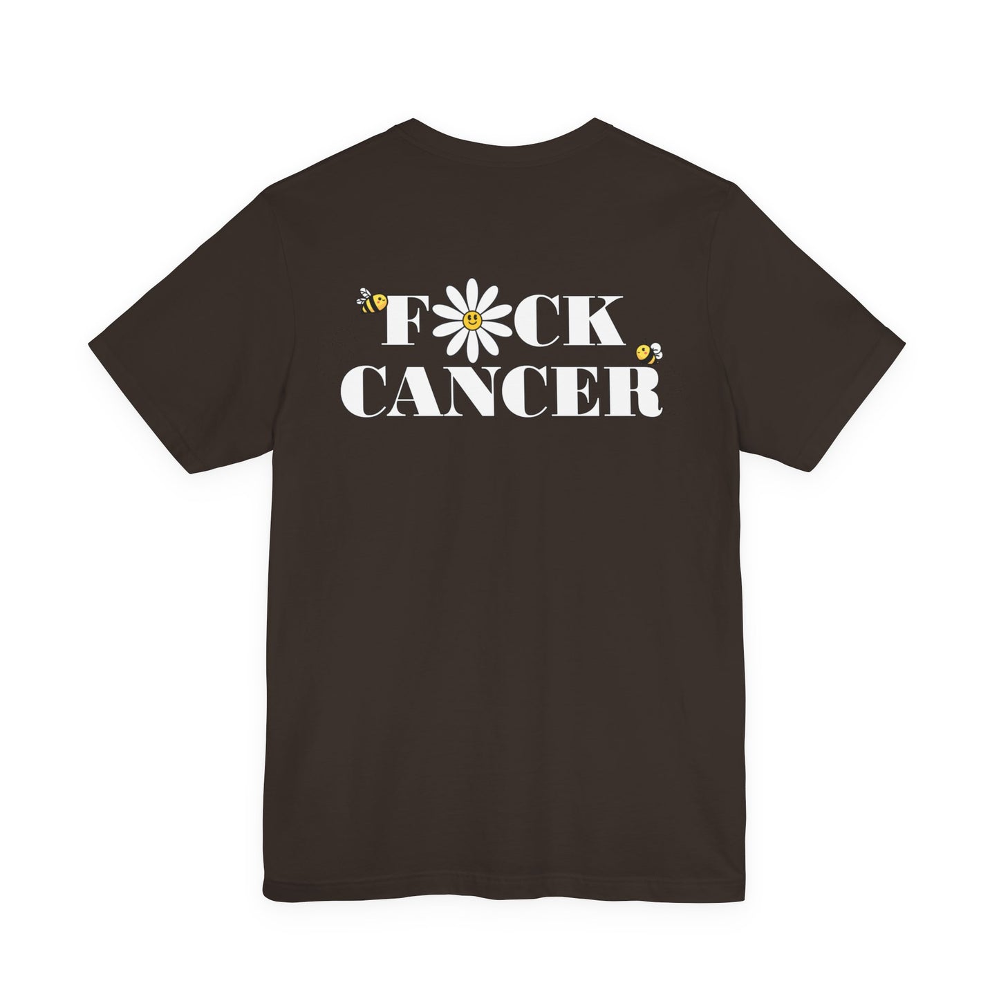 Cancer Awareness Tee with Front Logo and Flowers