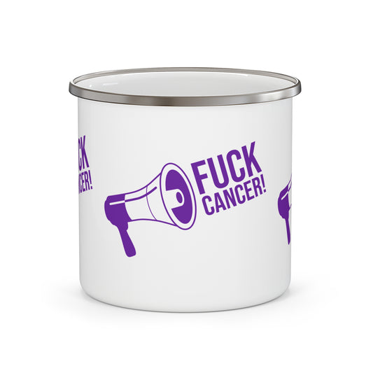 Enamel FUCK CANCER Camping Mug