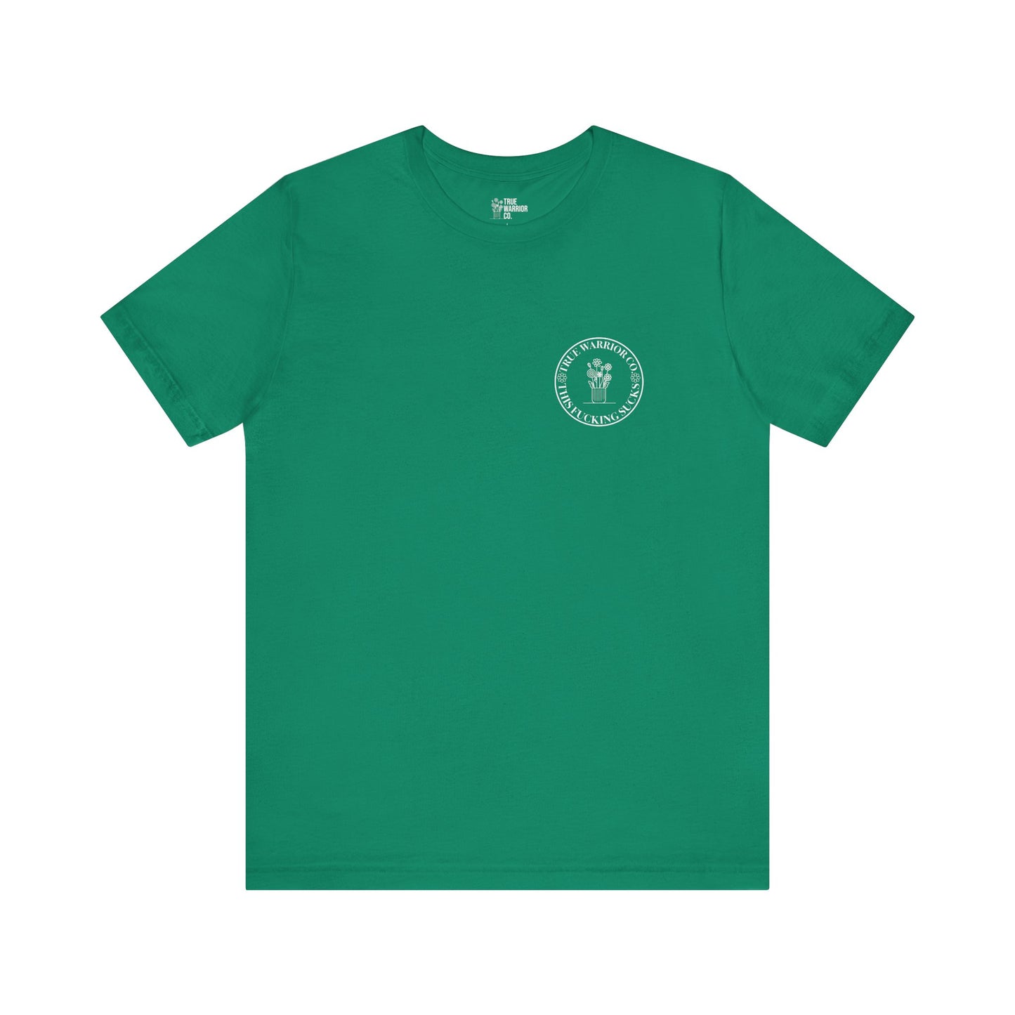 Cancer Awareness Tee with Front Logo and Flowers