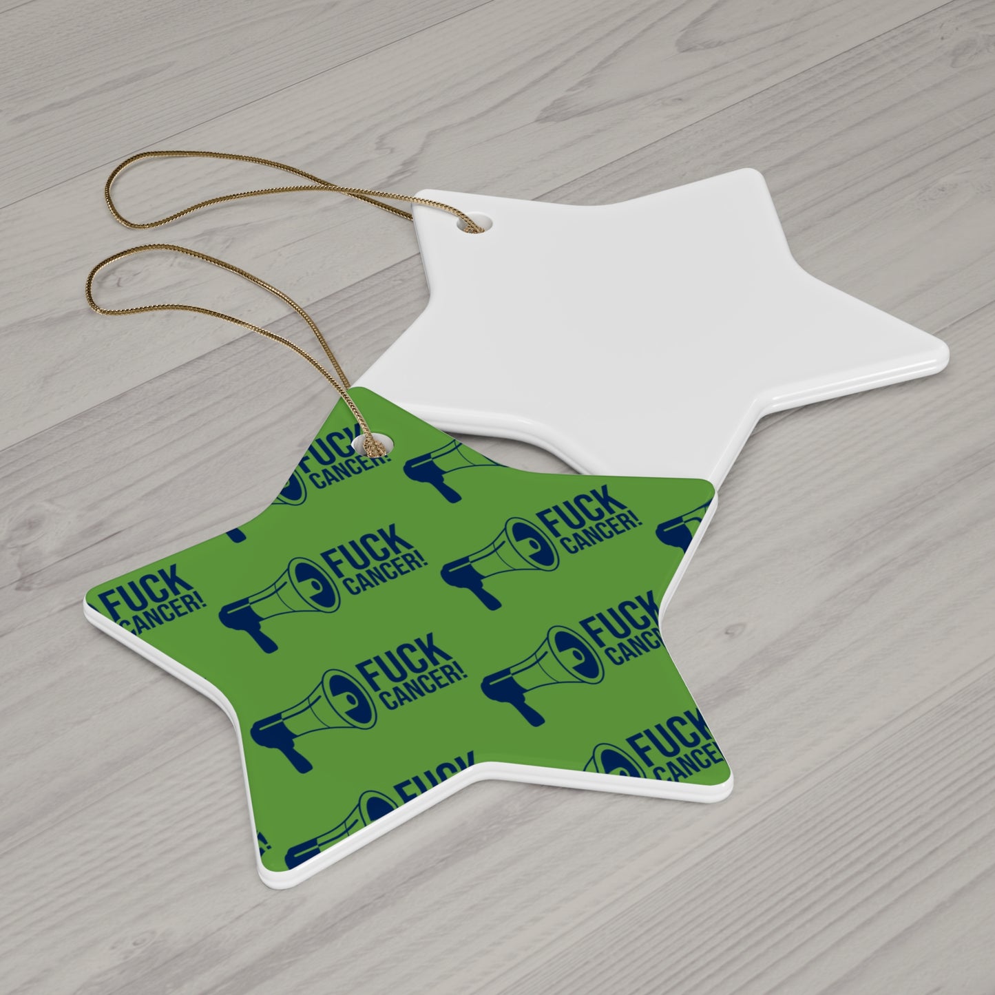 FUCK CANCER tree ornaments