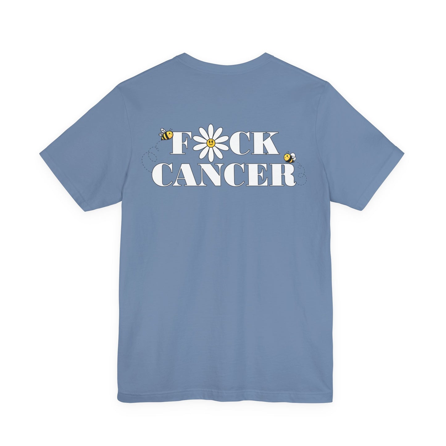 Cancer Awareness Tee with Front Logo and Flowers
