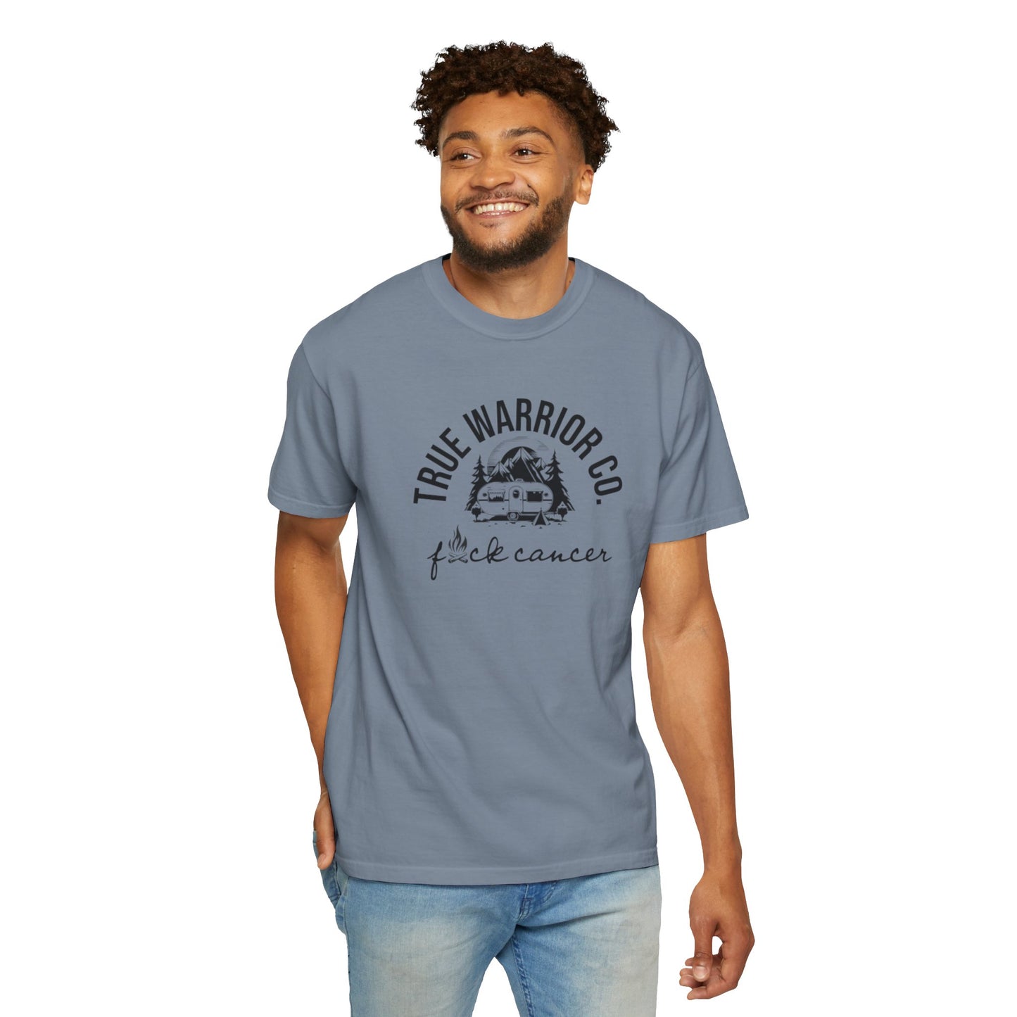 F*ck Cancer Camping Design Tee