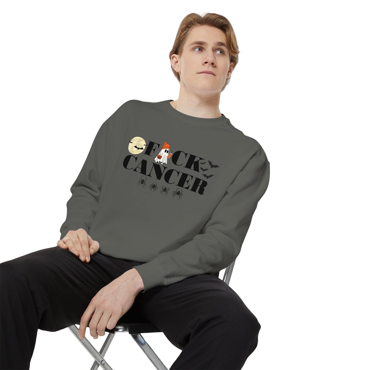 Spooky Season F*ck Cancer Awareness Sweatshirt
