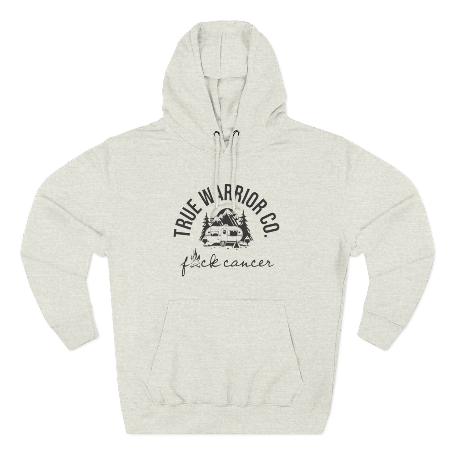 Fleece Hoodie - Fuck Cancer Unisex Camping Design