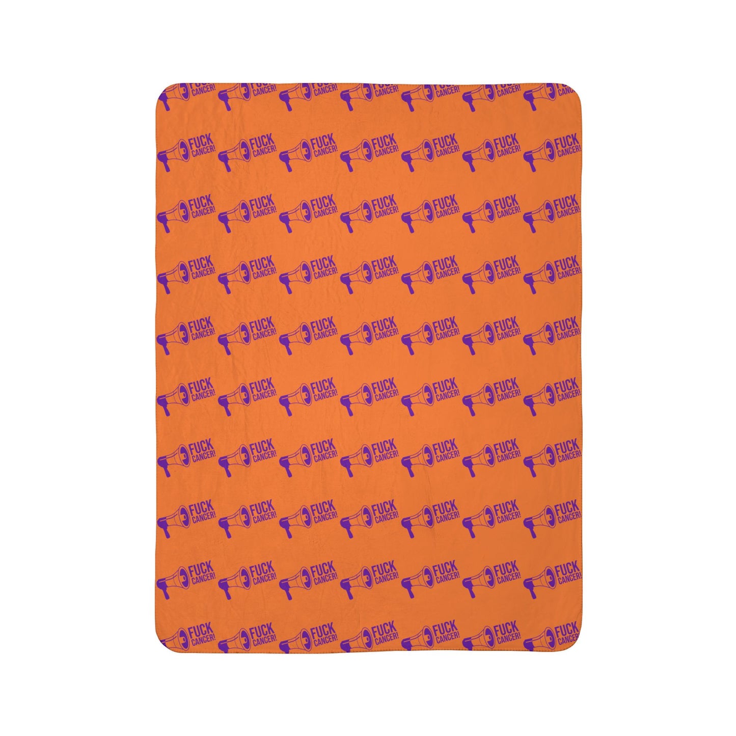 FUCK CANCER Fleece Sherpa Blanket