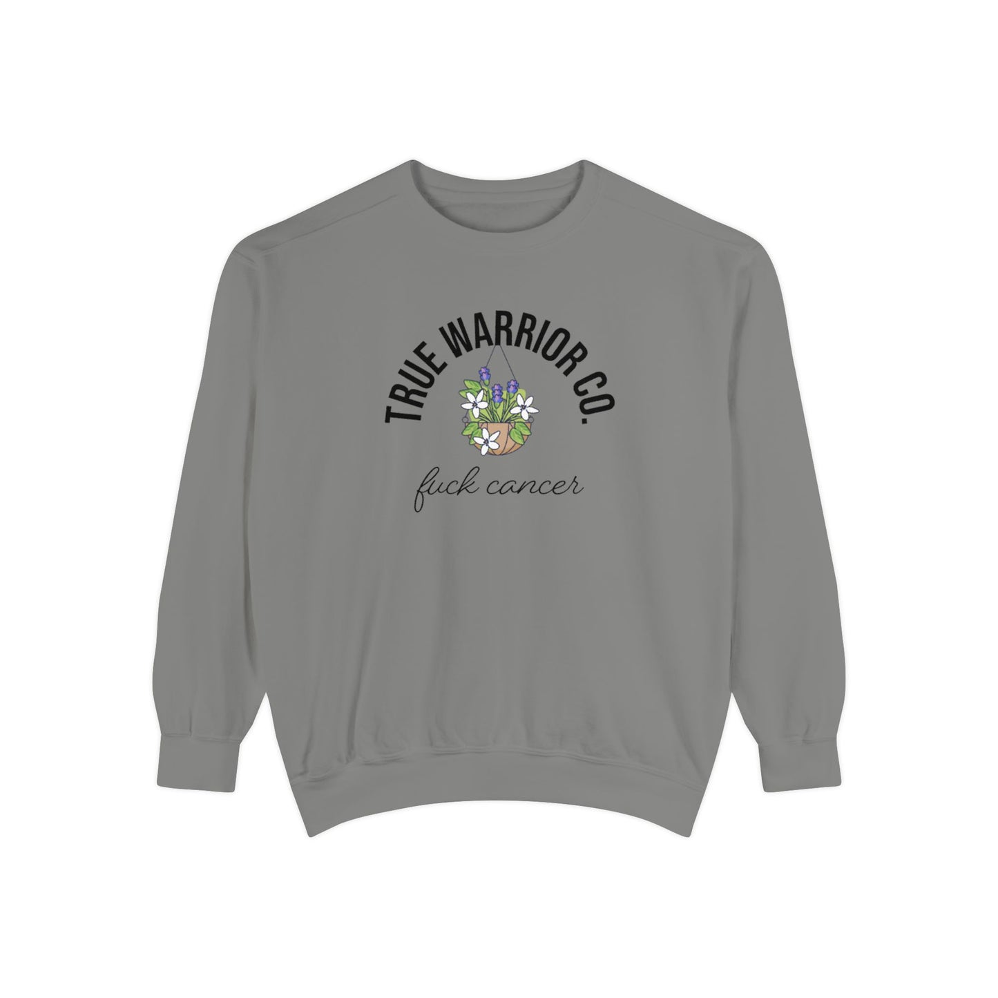 F*ck Cancer Sweartshirt w/ flower design