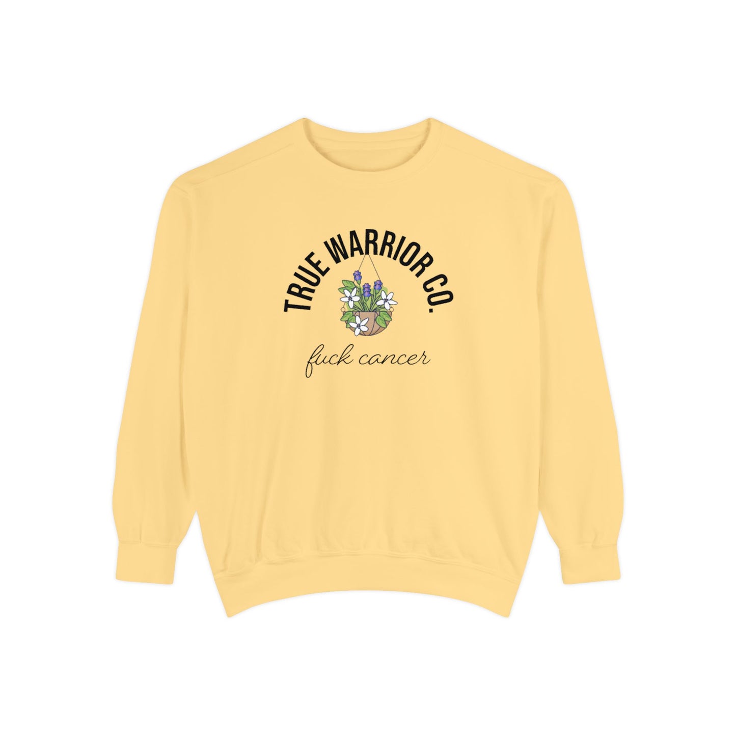 F*ck Cancer Sweartshirt w/ flower design