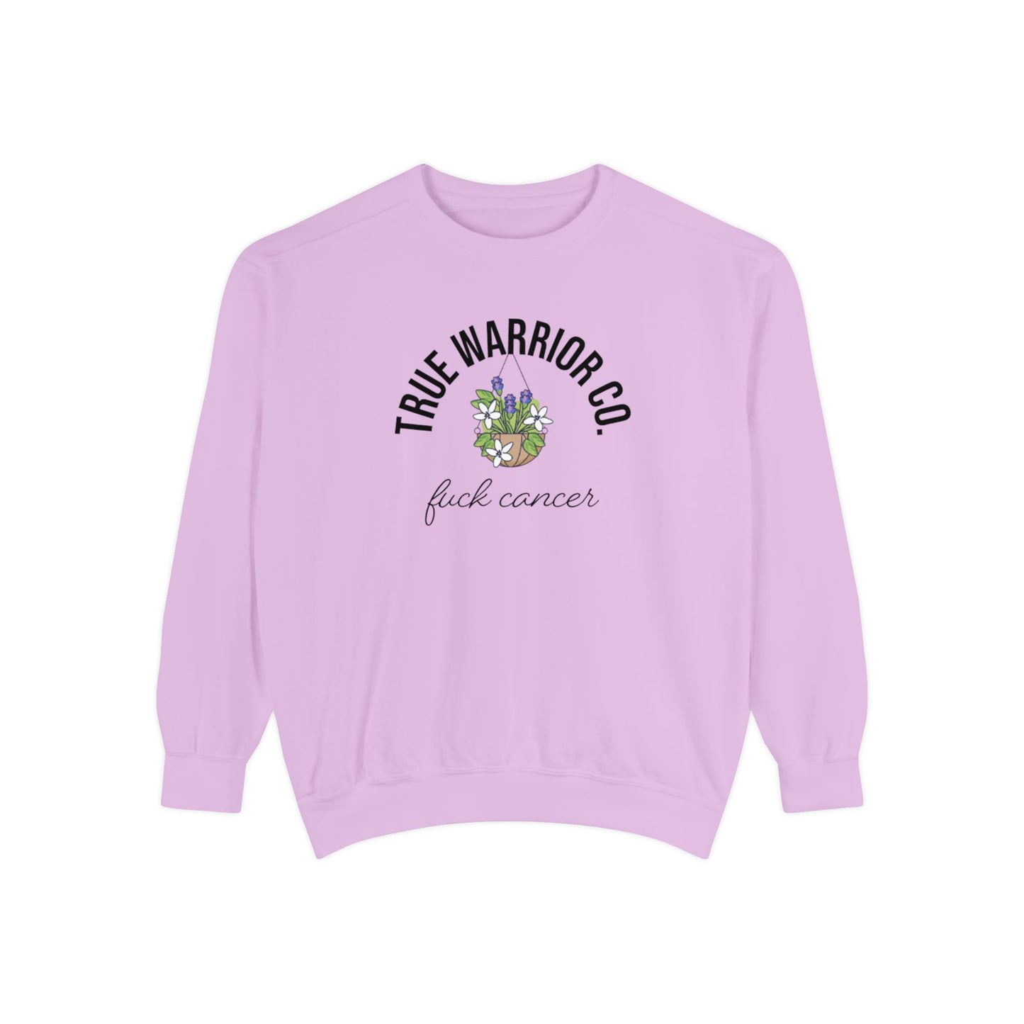 F*ck Cancer Sweartshirt w/ flower design