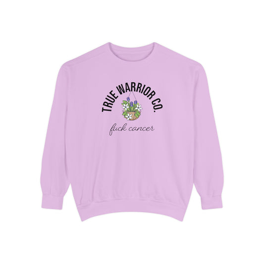 F*ck Cancer Sweartshirt w/ flower design
