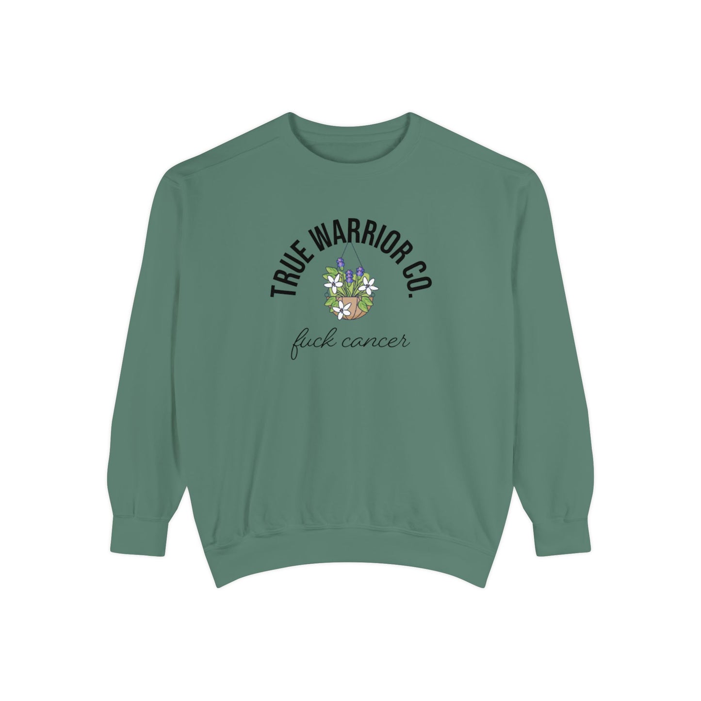 F*ck Cancer Sweartshirt w/ flower design
