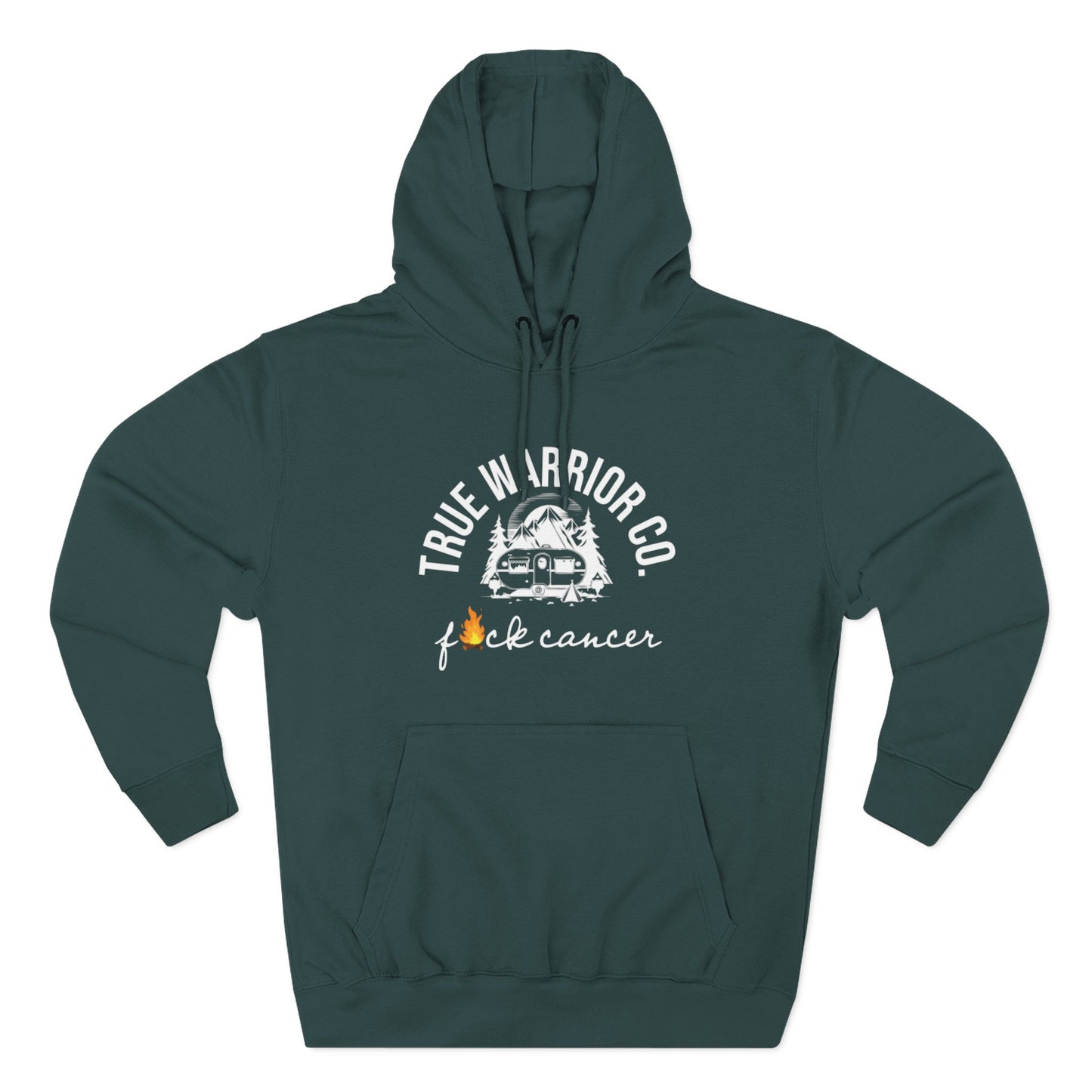 Fleece Hoodie - Fuck Cancer Unisex Camping Design