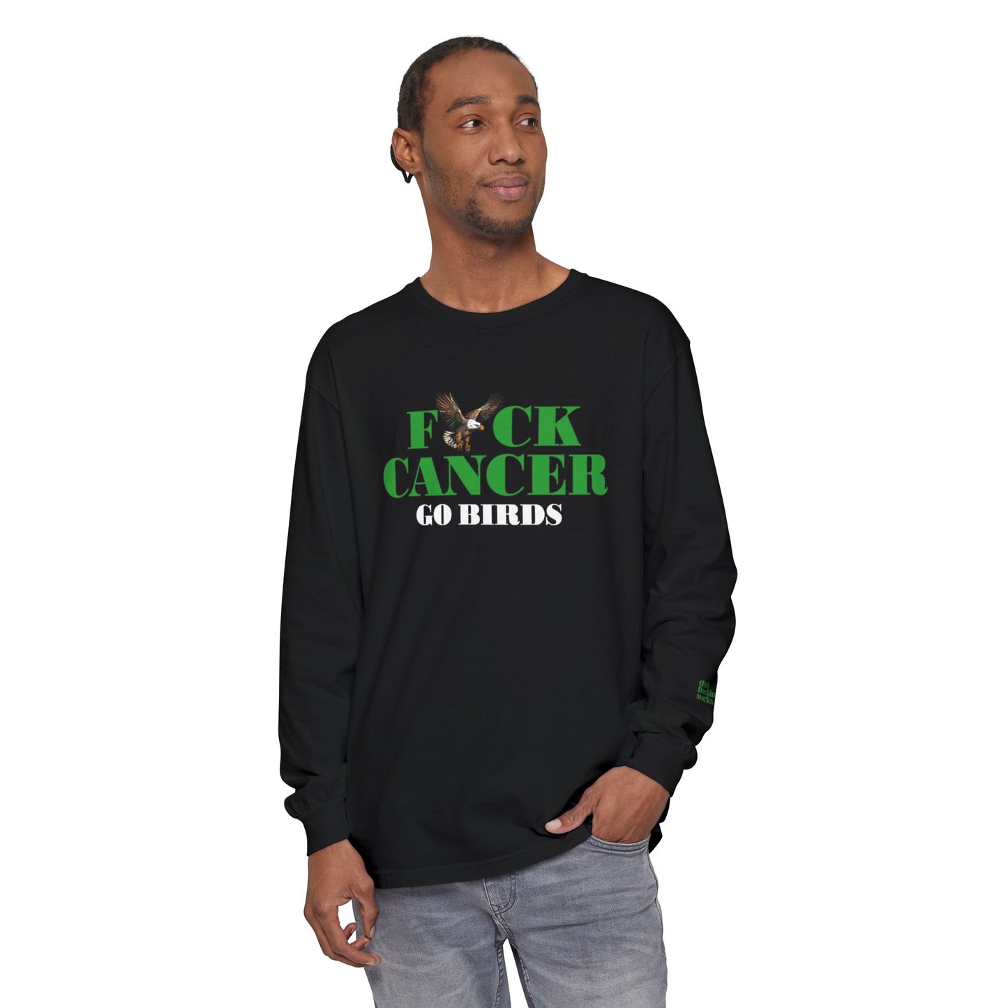 Philadelphia Eagles Long Sleeve T-Shirt -Cancer Awareness