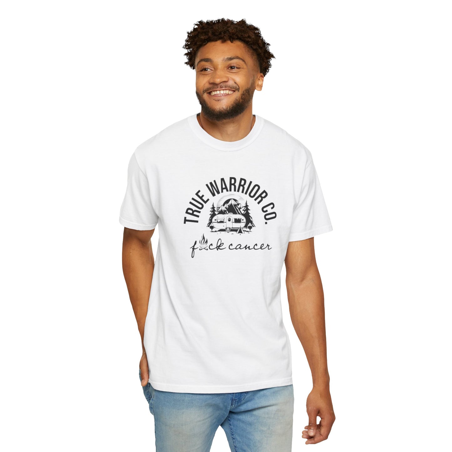 F*ck Cancer Camping Design Tee