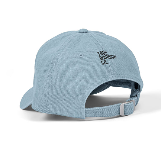 Embroidered Denim Hat with 'Fuck Cancer' Logo