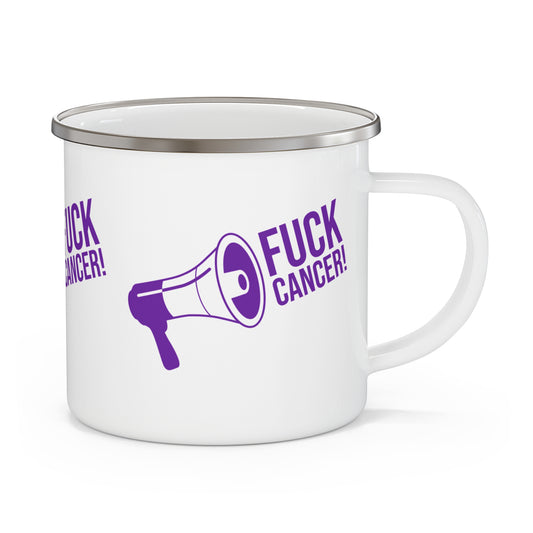 Enamel FUCK CANCER Camping Mug